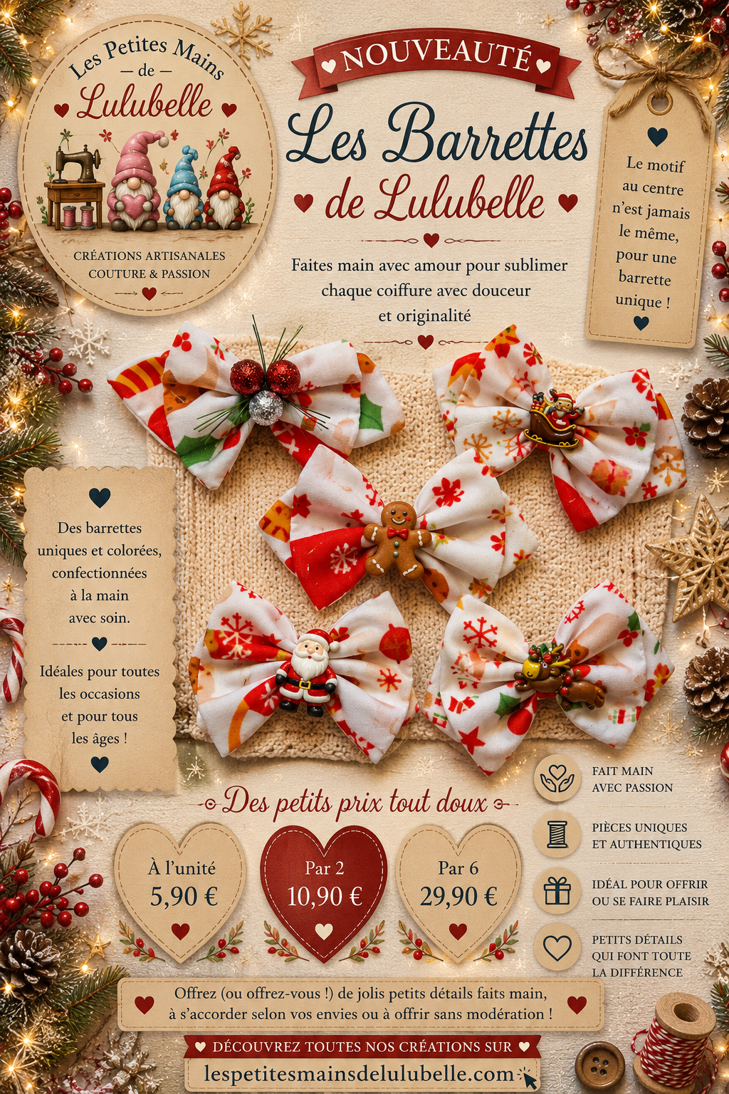 BARRETTES DE FÊTES