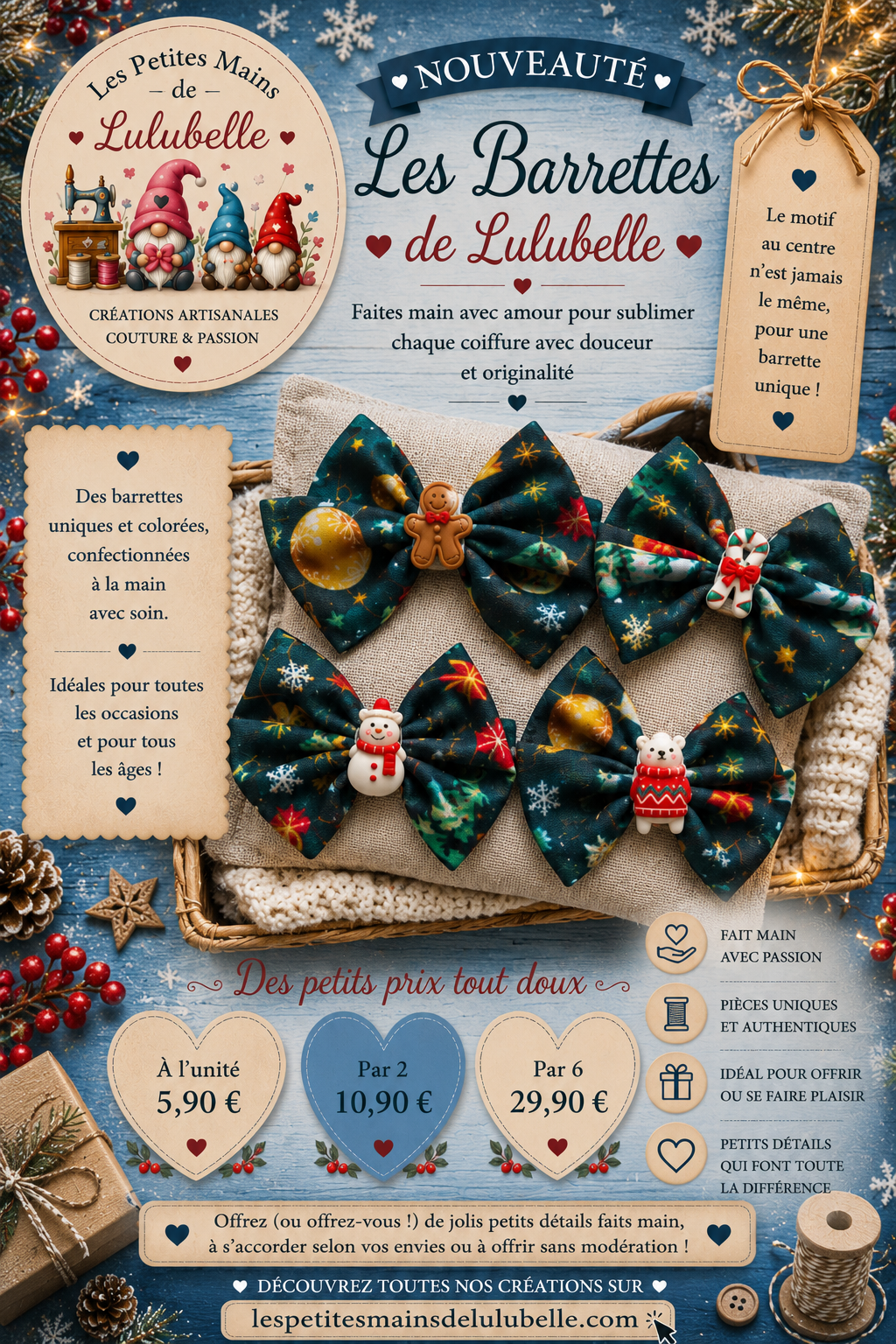 BARRETTES DE FÊTES