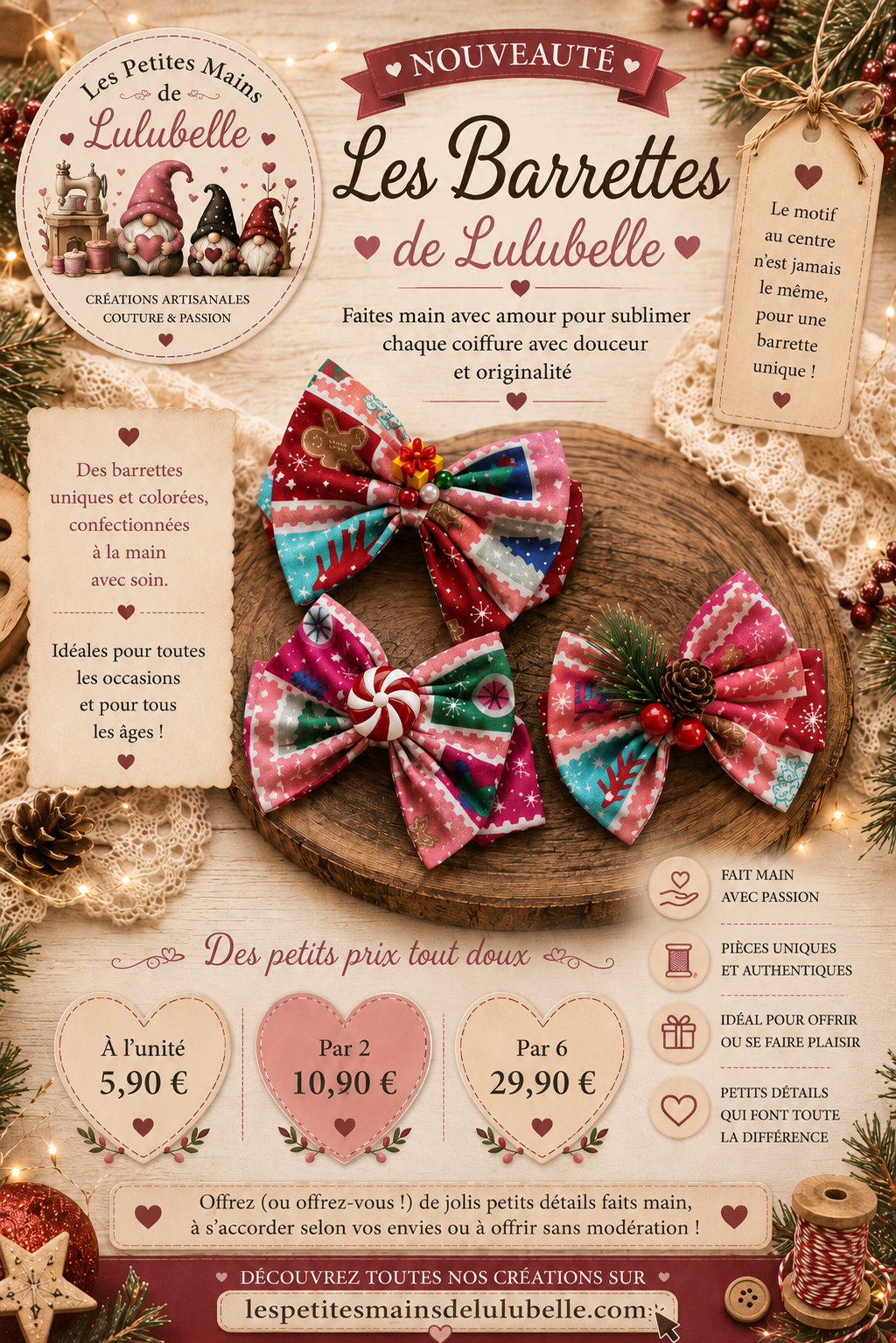 BARRETTES DE FÊTES