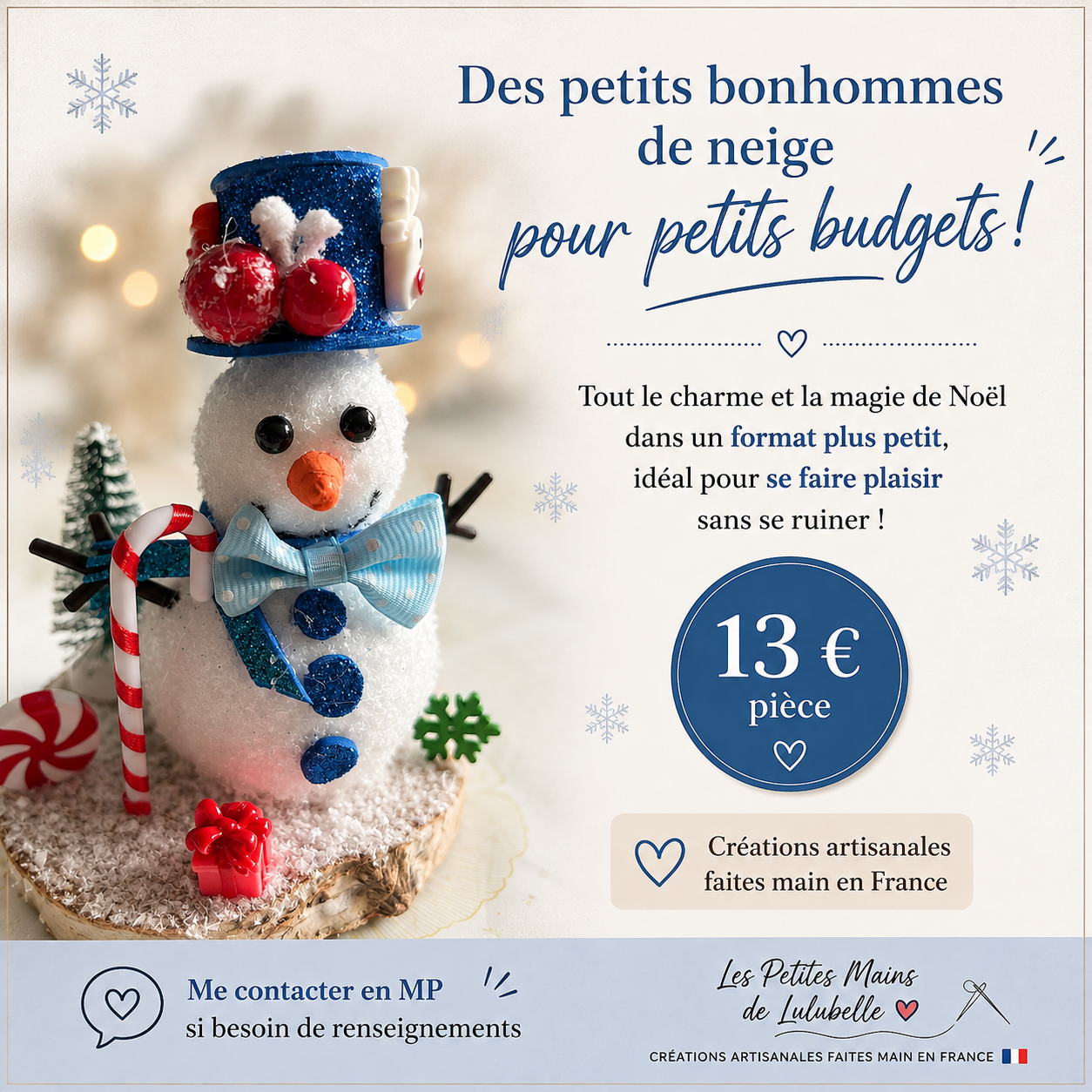Petit bonhomme de neige – Modèle BLEU