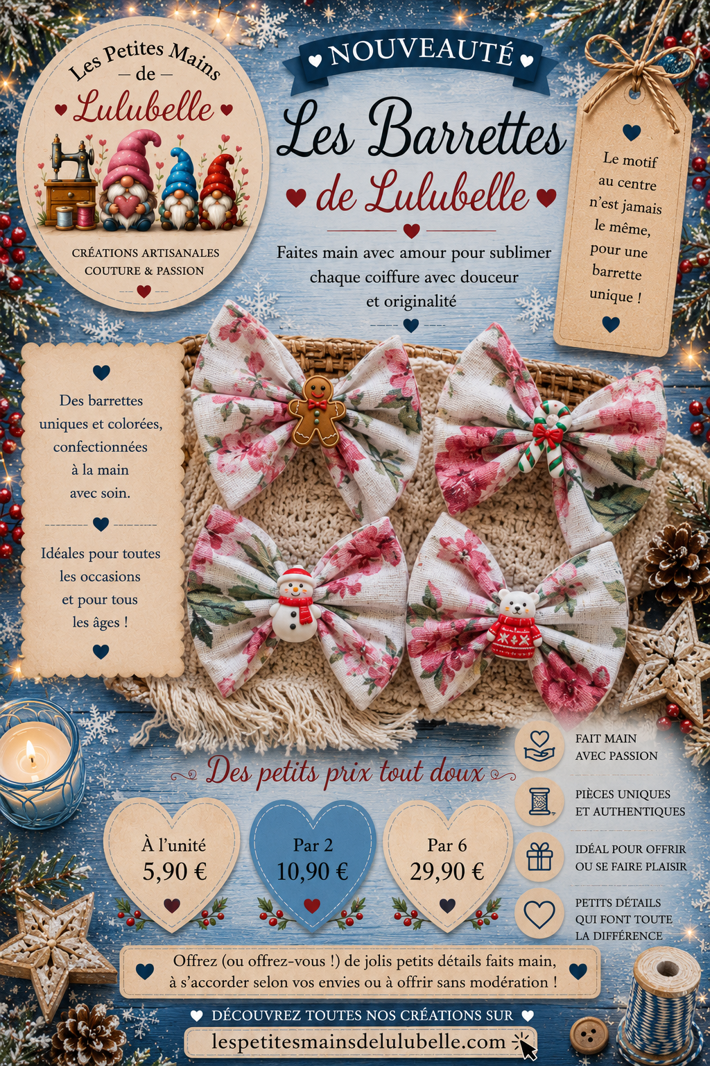 BARRETTES DE FÊTES