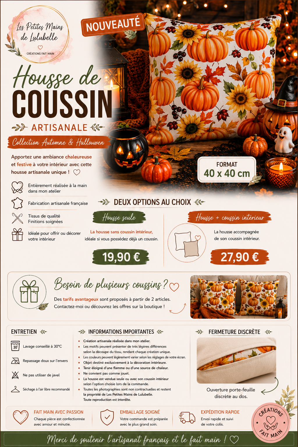 HOUSSES ET COUSSINS COLLECTION AUTOMNE