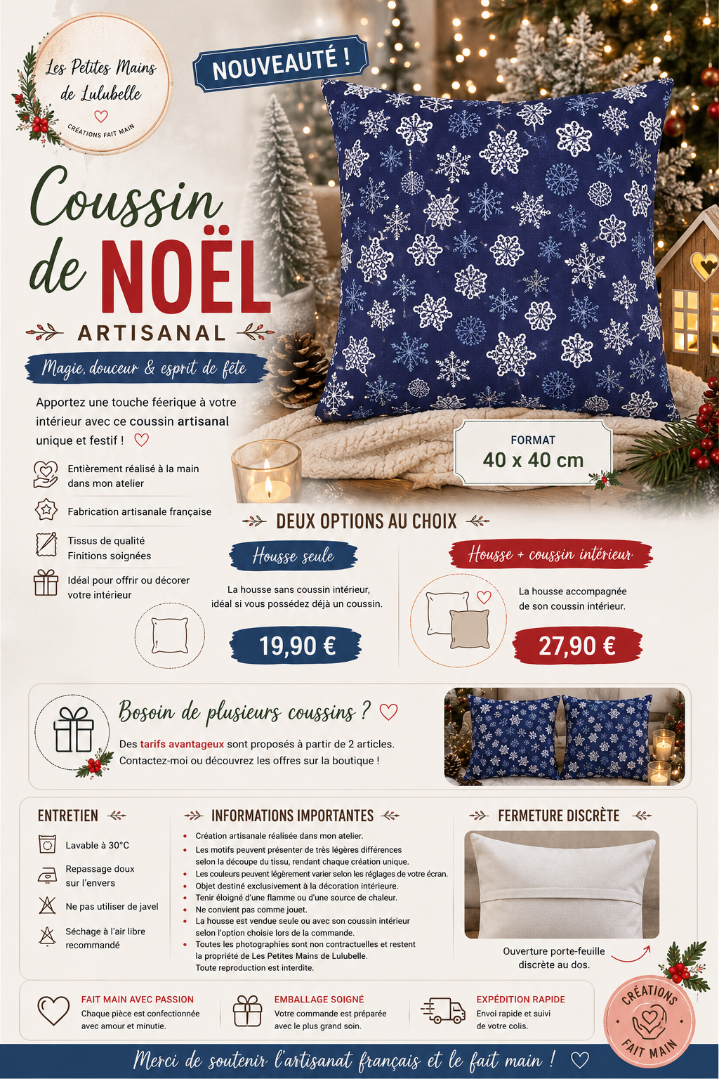 Housses et Coussins- Collection Noël