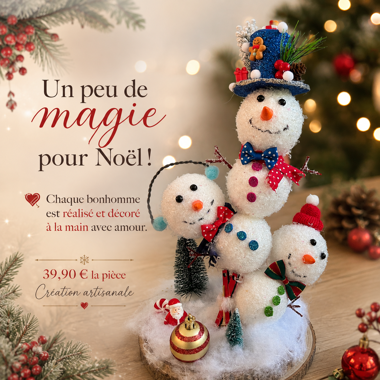 Grand bonhomme de neige – Modèle BLEU