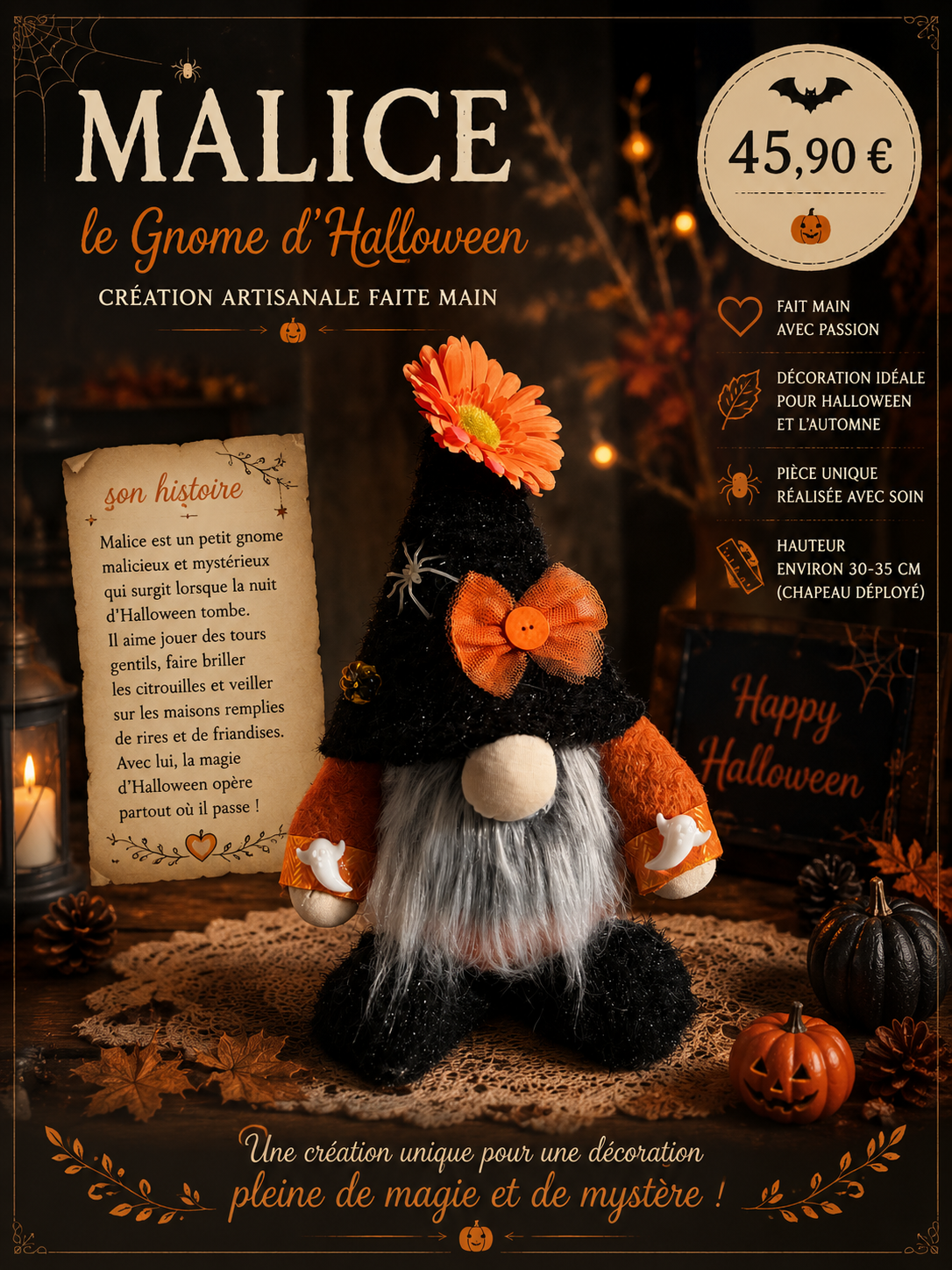 MALICE LE GNOME D'HALLOWEEN