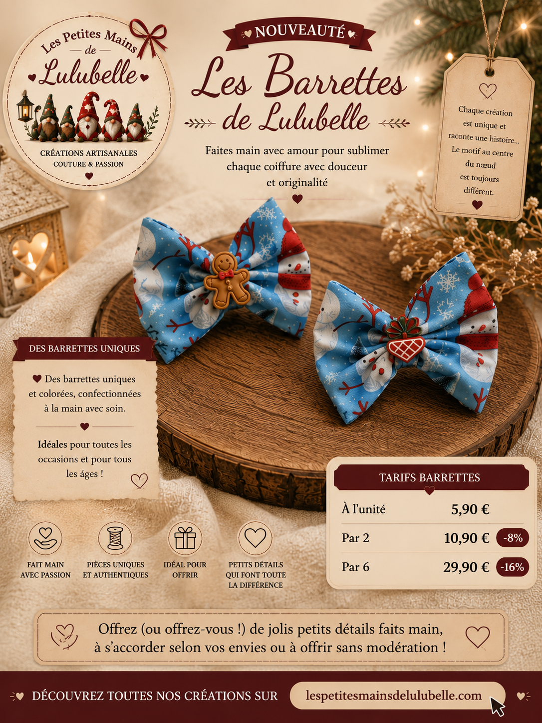 BARRETTES DE FÊTES